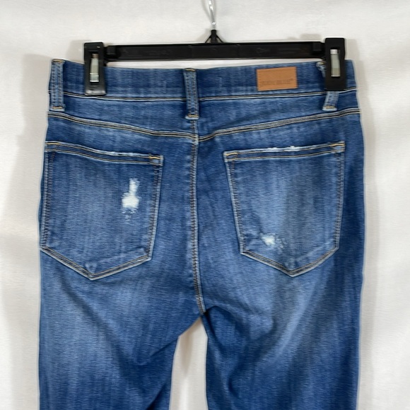 Judy Blue Pull-on Jeans Skinny Size 5 27 Destructed EUC - Picture 4 of 12